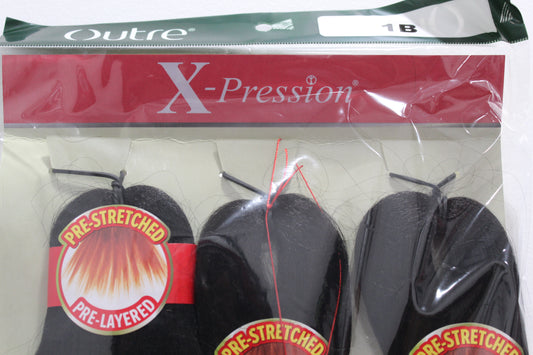 Outre X-Pression Pre-Stretched Braiding Hair - ULTRA BRAID 3X 42" (1B)