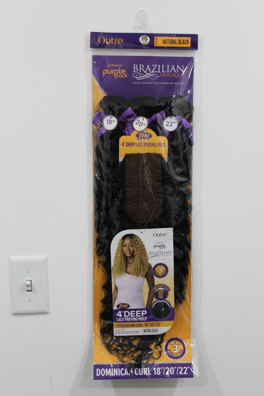 Purple Pack Brazilian Boutique Dominican Curl Bundle | 18" 20" 22"