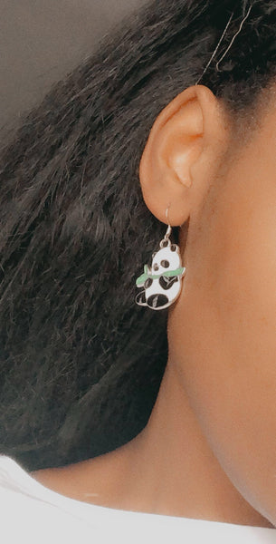 Panda Earrings